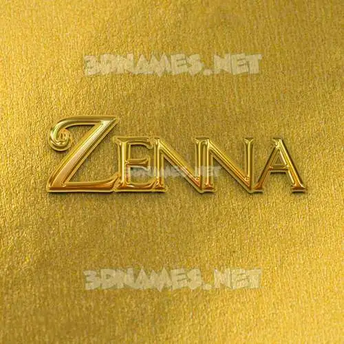 zenna in All Gold style - 3D name wallpaper zenna in All Gold style - 3D name wallpaper