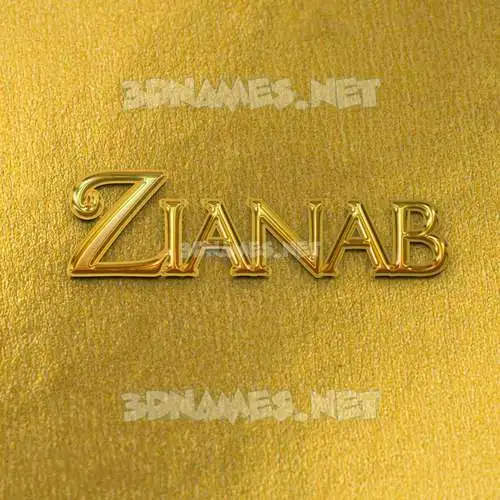 zianab in All Gold style - 3D name wallpaper zianab in All Gold style - 3D name wallpaper