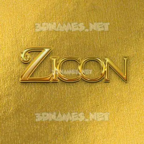 zicon in All Gold style - 3D name wallpaper zicon in All Gold style - 3D name wallpaper