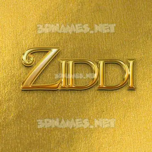 ziddi in All Gold style - 3D name wallpaper ziddi in All Gold style - 3D name wallpaper