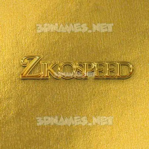 zikospeed in All Gold style - 3D name wallpaper zikospeed in All Gold style - 3D name wallpaper