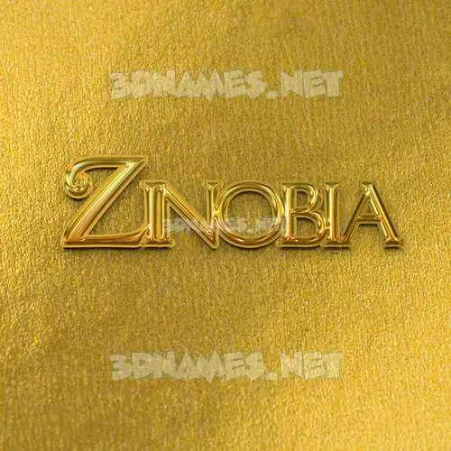 zinobia in All Gold style - 3D name wallpaper
