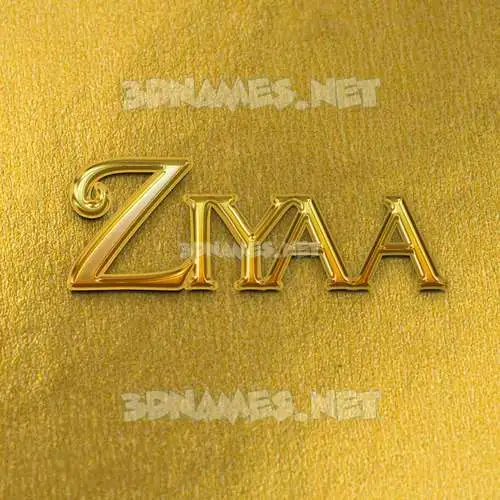ziyaa in All Gold style - 3D name wallpaper ziyaa in All Gold style - 3D name wallpaper