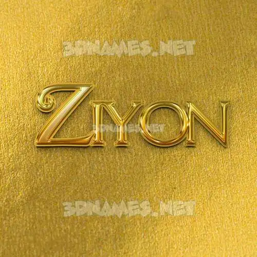 ziyon in All Gold style - 3D name wallpaper ziyon in All Gold style - 3D name wallpaper