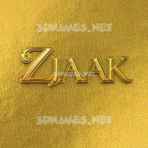 zjaak in All Gold style - 3D name wallpaper zjaak in All Gold style - 3D name wallpaper