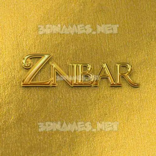 znibar in All Gold style - 3D name wallpaper znibar in All Gold style - 3D name wallpaper