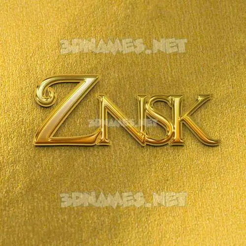 znsk in All Gold style - 3D name wallpaper znsk in All Gold style - 3D name wallpaper