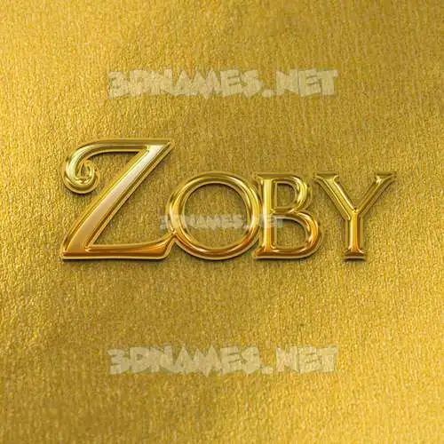 zoby in All Gold style - 3D name wallpaper zoby in All Gold style - 3D name wallpaper