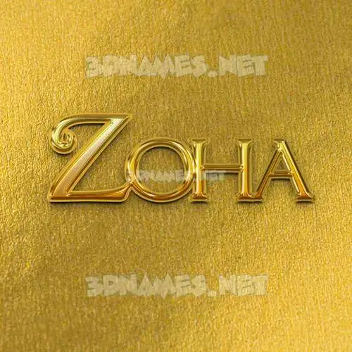 zoha in All Gold style - 3D name wallpaper zoha in All Gold style - 3D name wallpaper