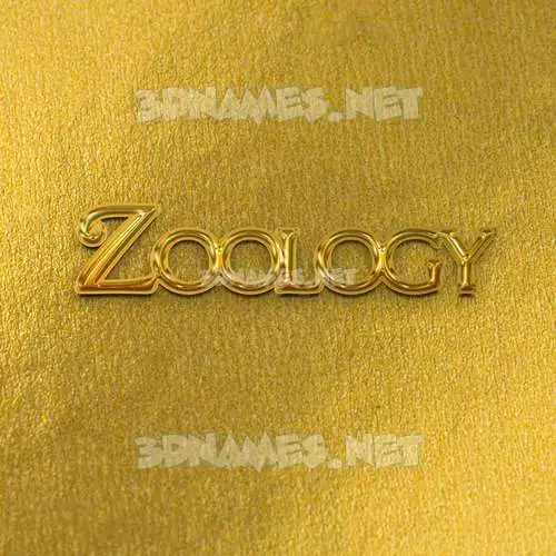 zoology in All Gold style - 3D name wallpaper