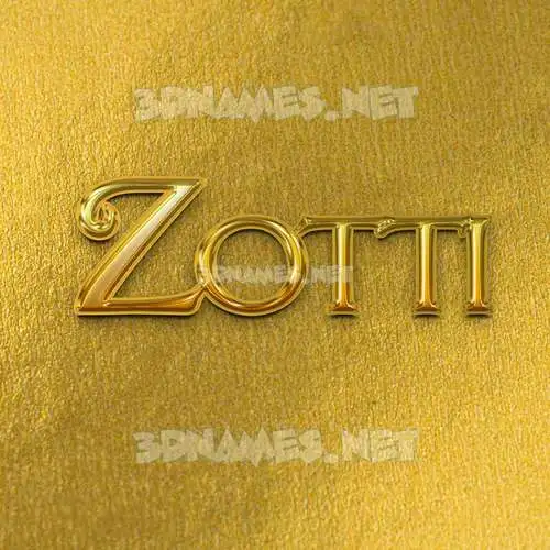 zotti in All Gold style - 3D name wallpaper zotti in All Gold style - 3D name wallpaper