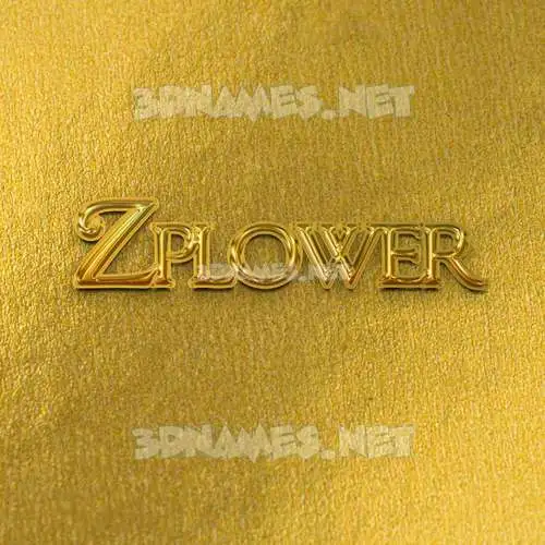 zplower in All Gold style - 3D name wallpaper zplower in All Gold style - 3D name wallpaper