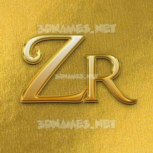 zr in All Gold style - 3D name wallpaper zr in All Gold style - 3D name wallpaper