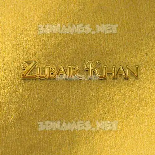 zubair khan in All Gold style - 3D name wallpaper zubair khan in All Gold style - 3D name wallpaper