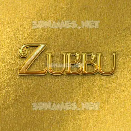 zubbu in All Gold style - 3D name wallpaper zubbu in All Gold style - 3D name wallpaper