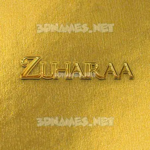 zuhairaa in All Gold style - 3D name wallpaper