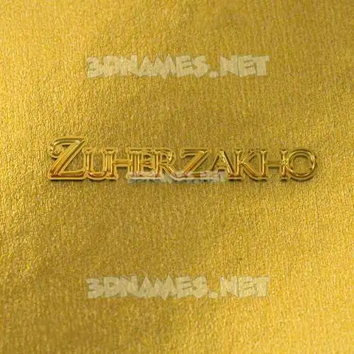 zuherzakho in All Gold style - 3D name wallpaper