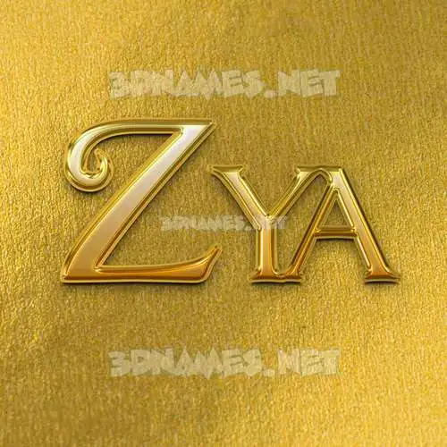 zya in All Gold style - 3D name wallpaper zya in All Gold style - 3D name wallpaper