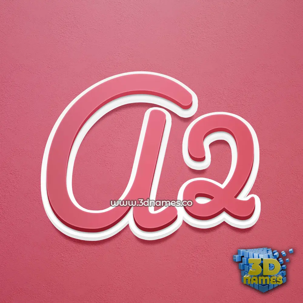 a2 in Red Scribble style - 3D name wallpaper a2 in Red Scribble style - 3D name wallpaper
