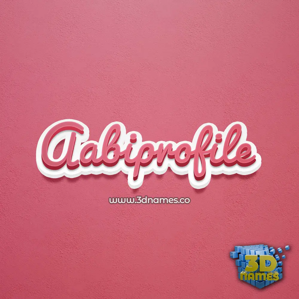 aabiprofile in Red Scribble style - 3D name wallpaper