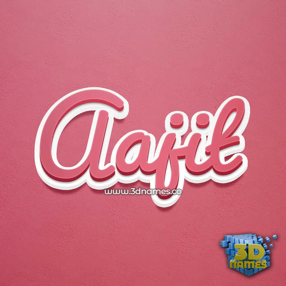 aajit in Red Scribble style - 3D name wallpaper