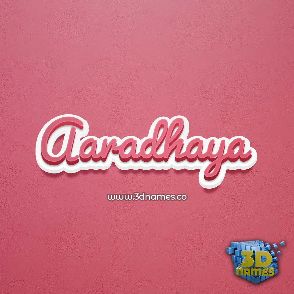 aaradhaya in Red Scribble style - 3D name wallpaper