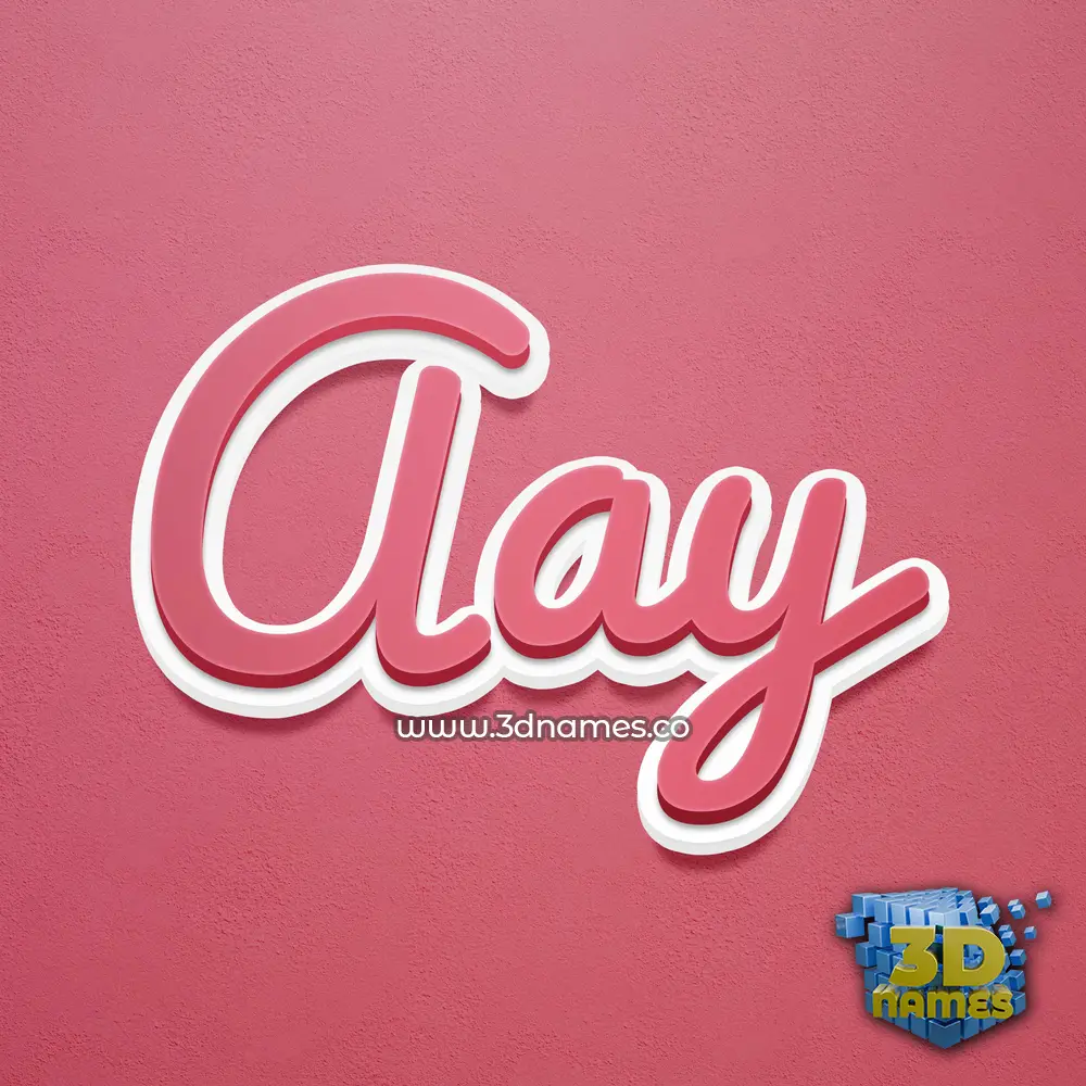 aay in Red Scribble style - 3D name wallpaper