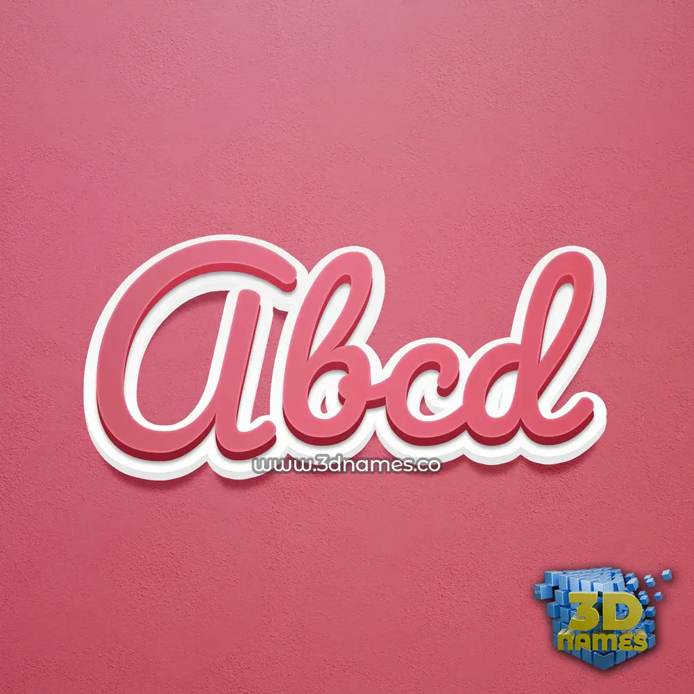 abcd in Red Scribble style - 3D name wallpaper abcd in Red Scribble style - 3D name wallpaper