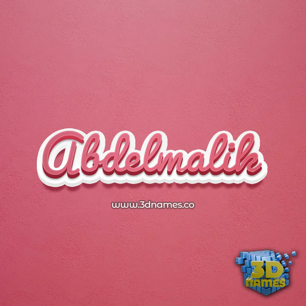 abdelmalik in Red Scribble style - 3D name wallpaper