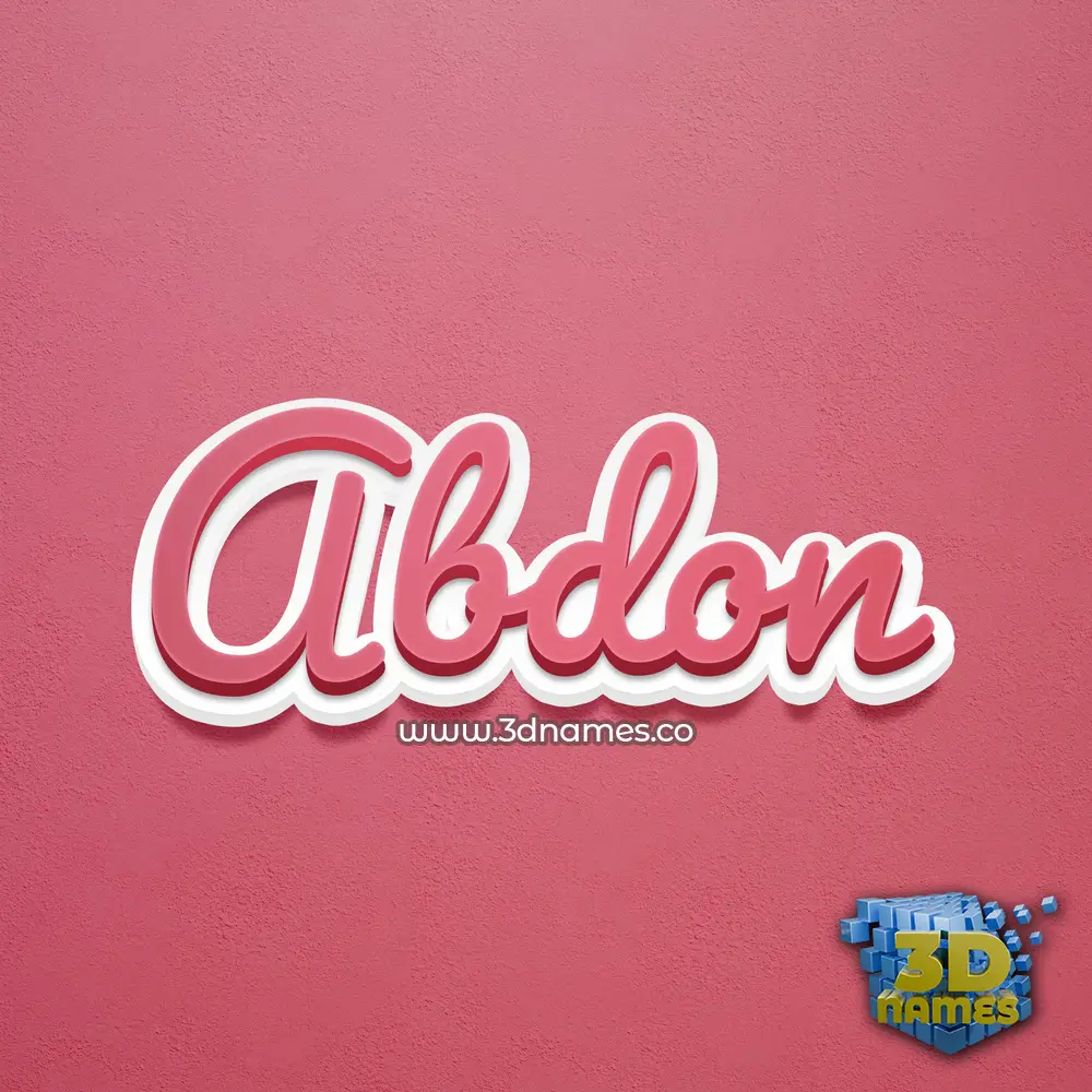 abdon in Red Scribble style - 3D name wallpaper