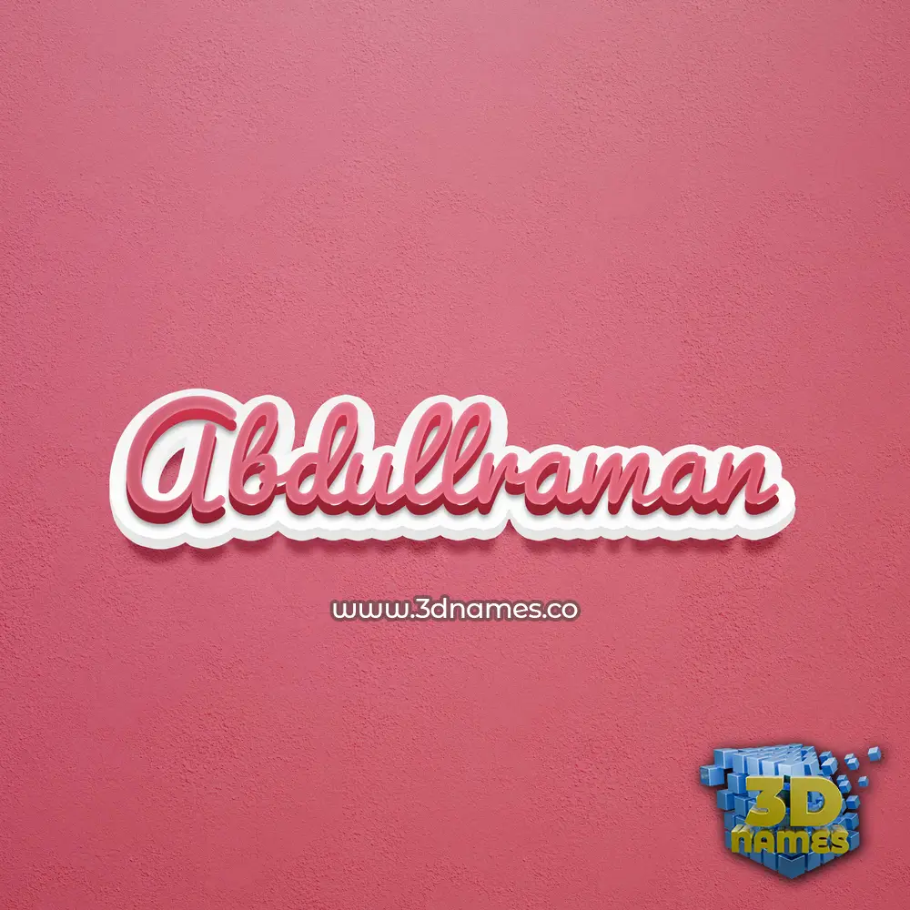 abdullraman in Red Scribble style - 3D name wallpaper abdullraman in Red Scribble style - 3D name wallpaper