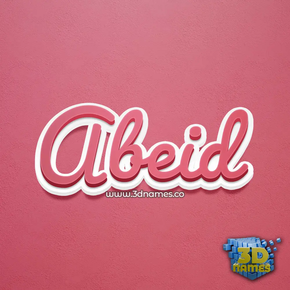 abeid in Red Scribble style - 3D name wallpaper abeid in Red Scribble style - 3D name wallpaper