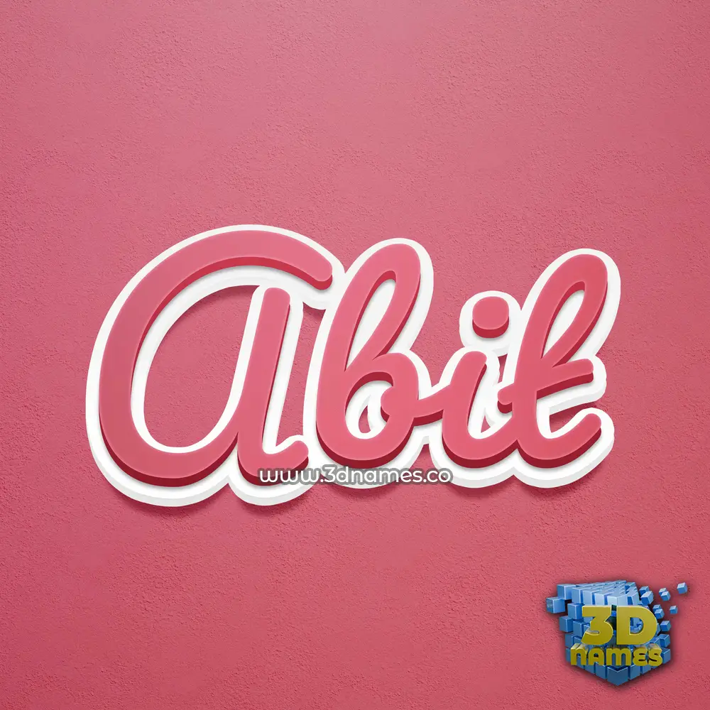 abit in Red Scribble style - 3D name wallpaper