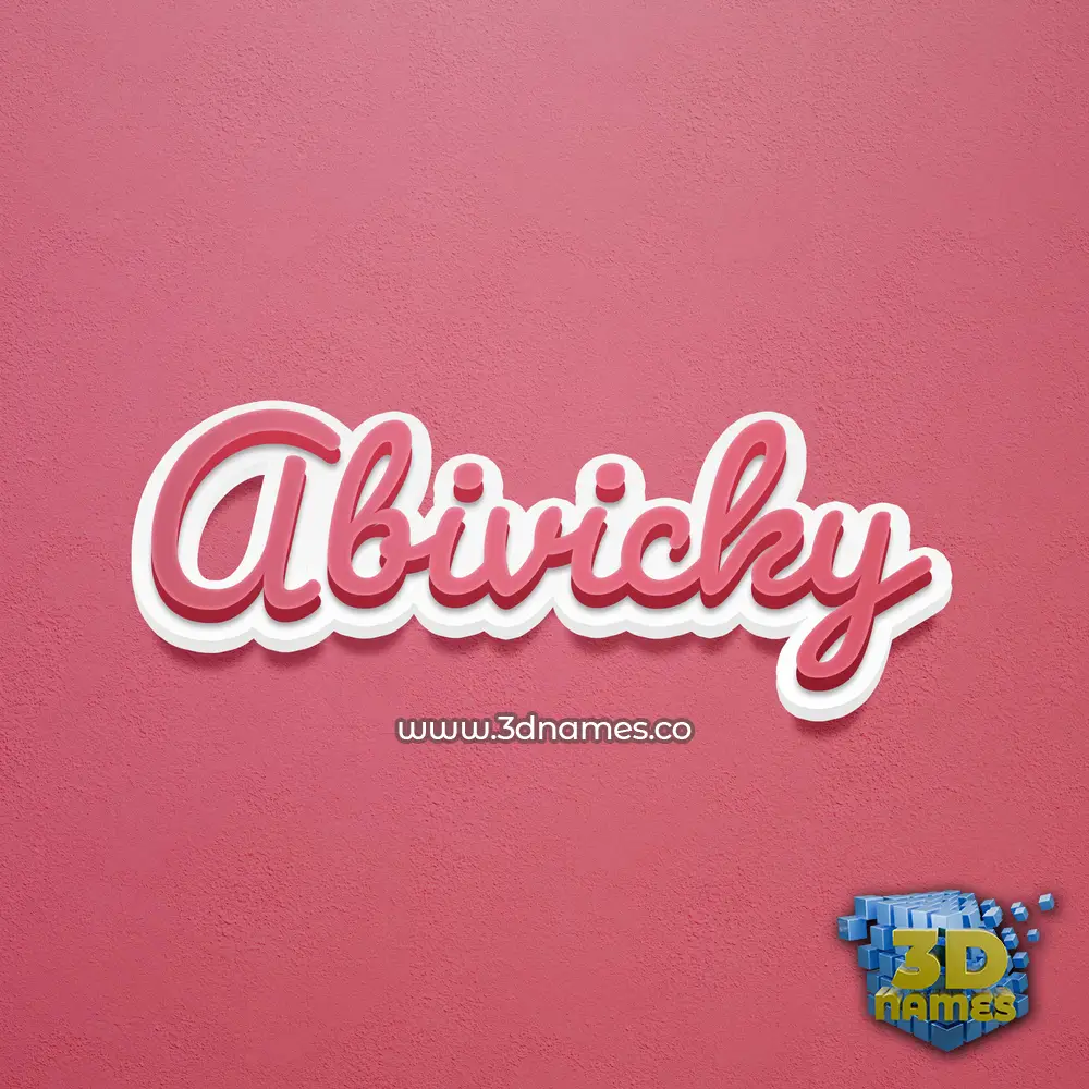 abivicky in Red Scribble style - 3D name wallpaper abivicky in Red Scribble style - 3D name wallpaper