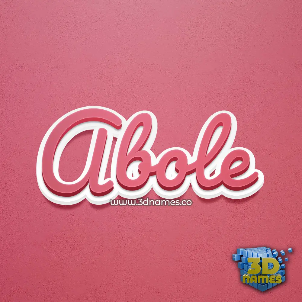 abole in Red Scribble style - 3D name wallpaper