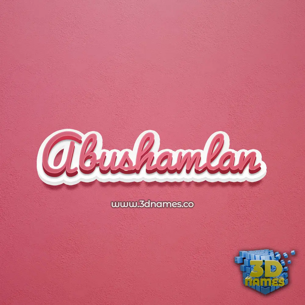 abushamlan in Red Scribble style - 3D name wallpaper abushamlan in Red Scribble style - 3D name wallpaper