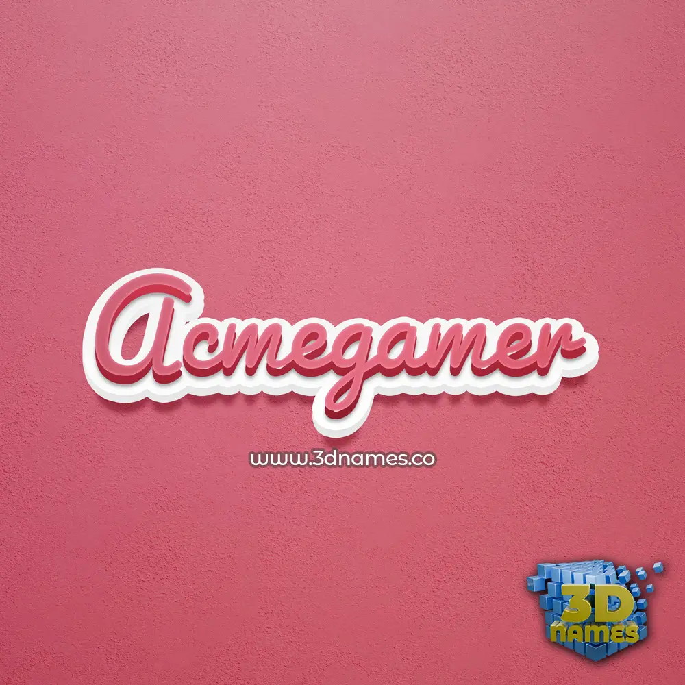 acmegamer in Red Scribble style - 3D name wallpaper acmegamer in Red Scribble style - 3D name wallpaper