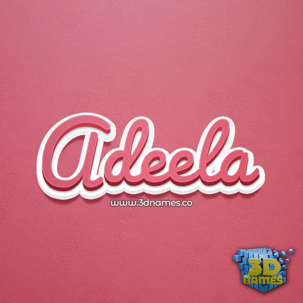 adeela in Red Scribble style - 3D name wallpaper