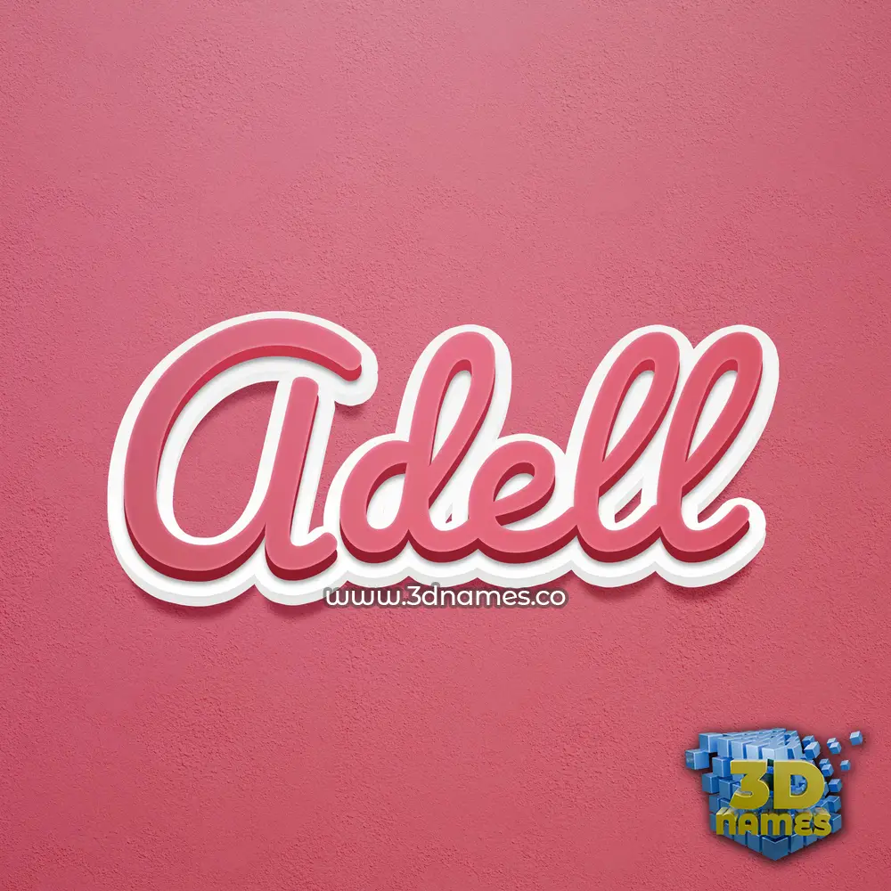 adell in Red Scribble style - 3D name wallpaper adell in Red Scribble style - 3D name wallpaper