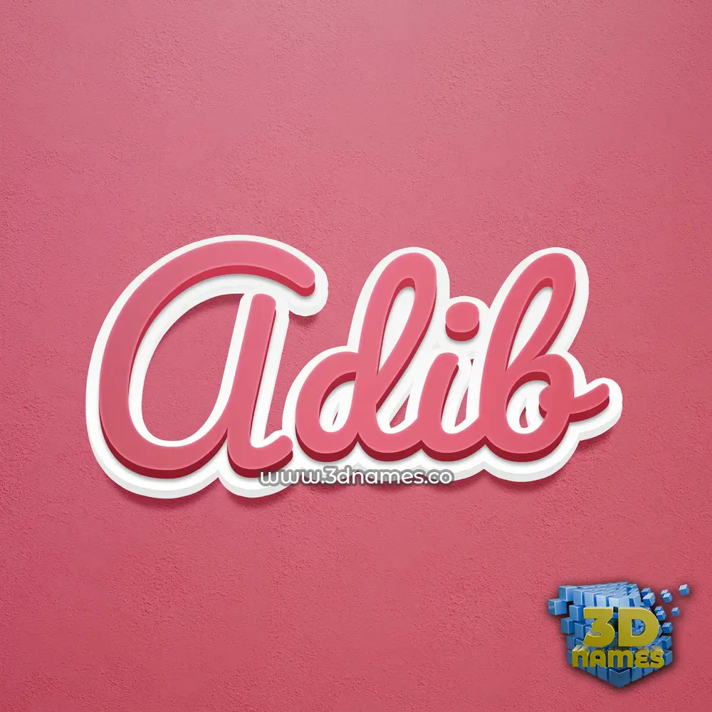 adib in Red Scribble style - 3D name wallpaper adib in Red Scribble style - 3D name wallpaper