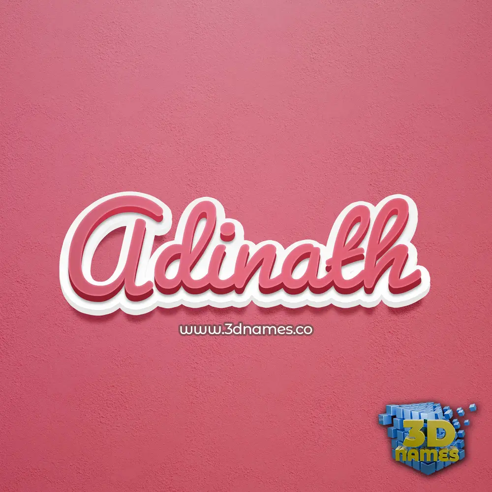 adinath in Red Scribble style - 3D name wallpaper