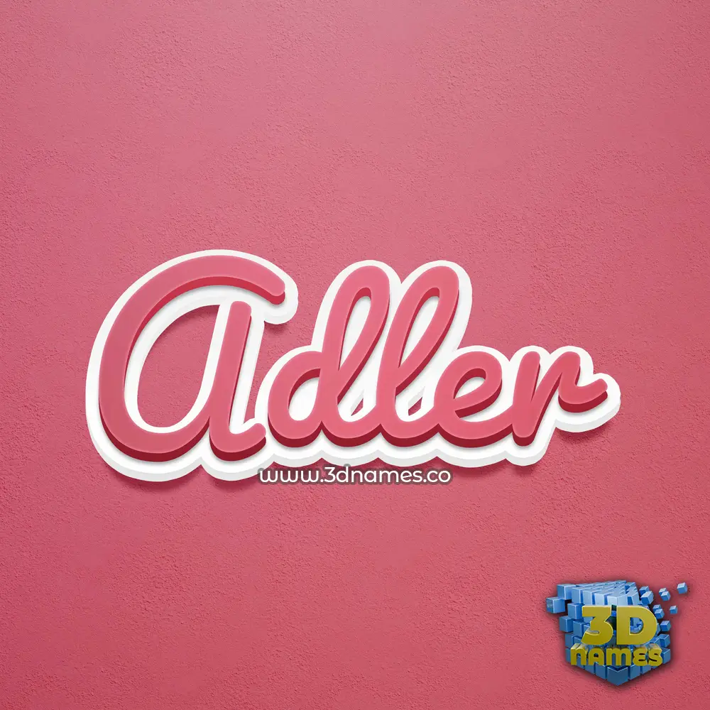 adler in Red Scribble style - 3D name wallpaper