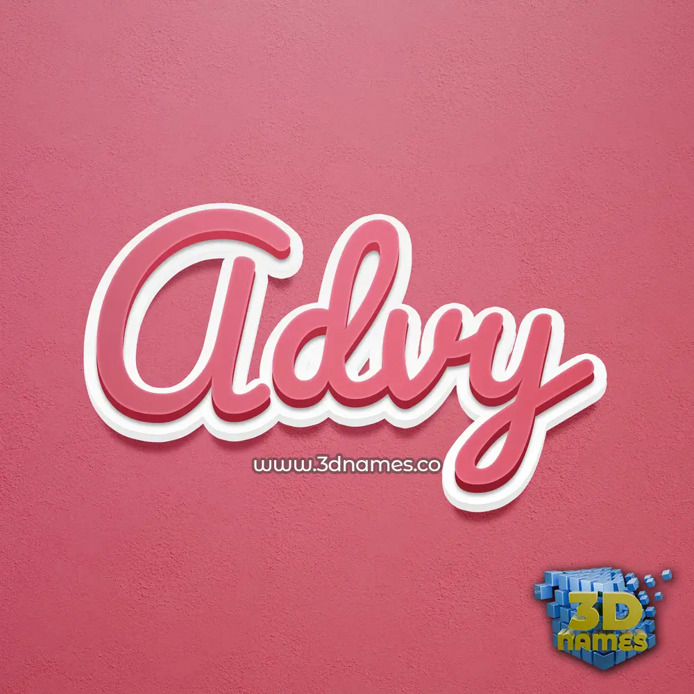 advy in Red Scribble style - 3D name wallpaper
