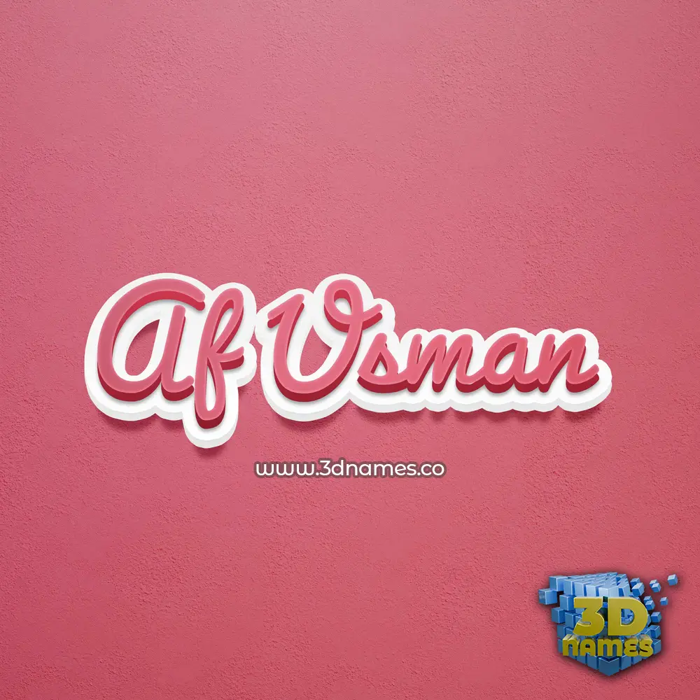 af usman in Red Scribble style - 3D name wallpaper af usman in Red Scribble style - 3D name wallpaper