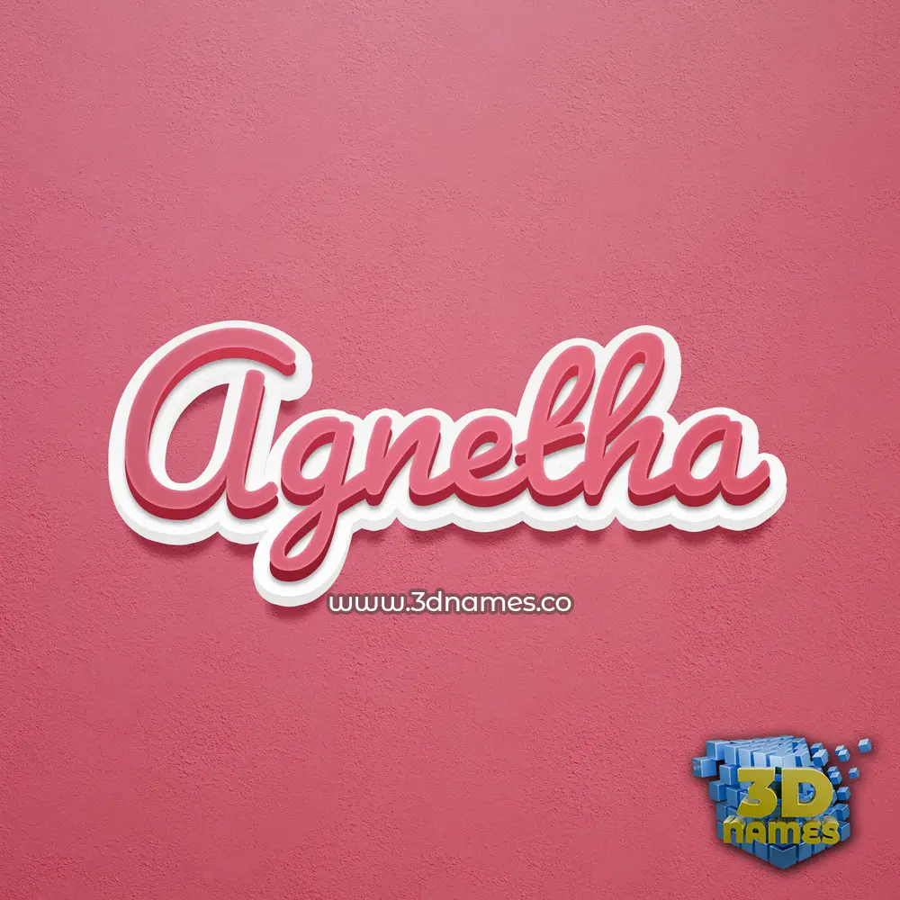 agnetha in Red Scribble style - 3D name wallpaper
