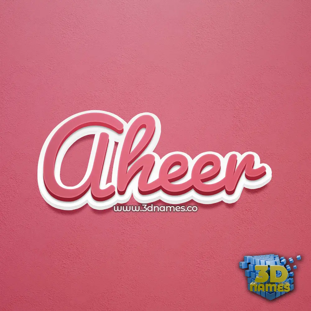 aheer in Red Scribble style - 3D name wallpaper aheer in Red Scribble style - 3D name wallpaper