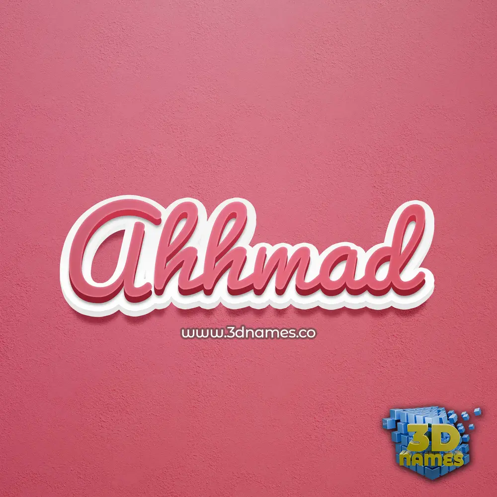 ahhmad in Red Scribble style - 3D name wallpaper ahhmad in Red Scribble style - 3D name wallpaper