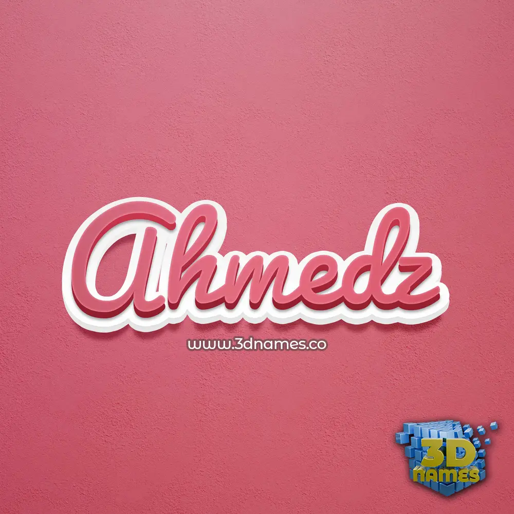 ahmedz in Red Scribble style - 3D name wallpaper ahmedz in Red Scribble style - 3D name wallpaper