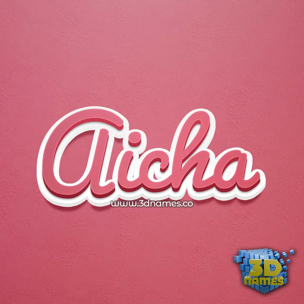 aicha in Red Scribble style - 3D name wallpaper aicha in Red Scribble style - 3D name wallpaper