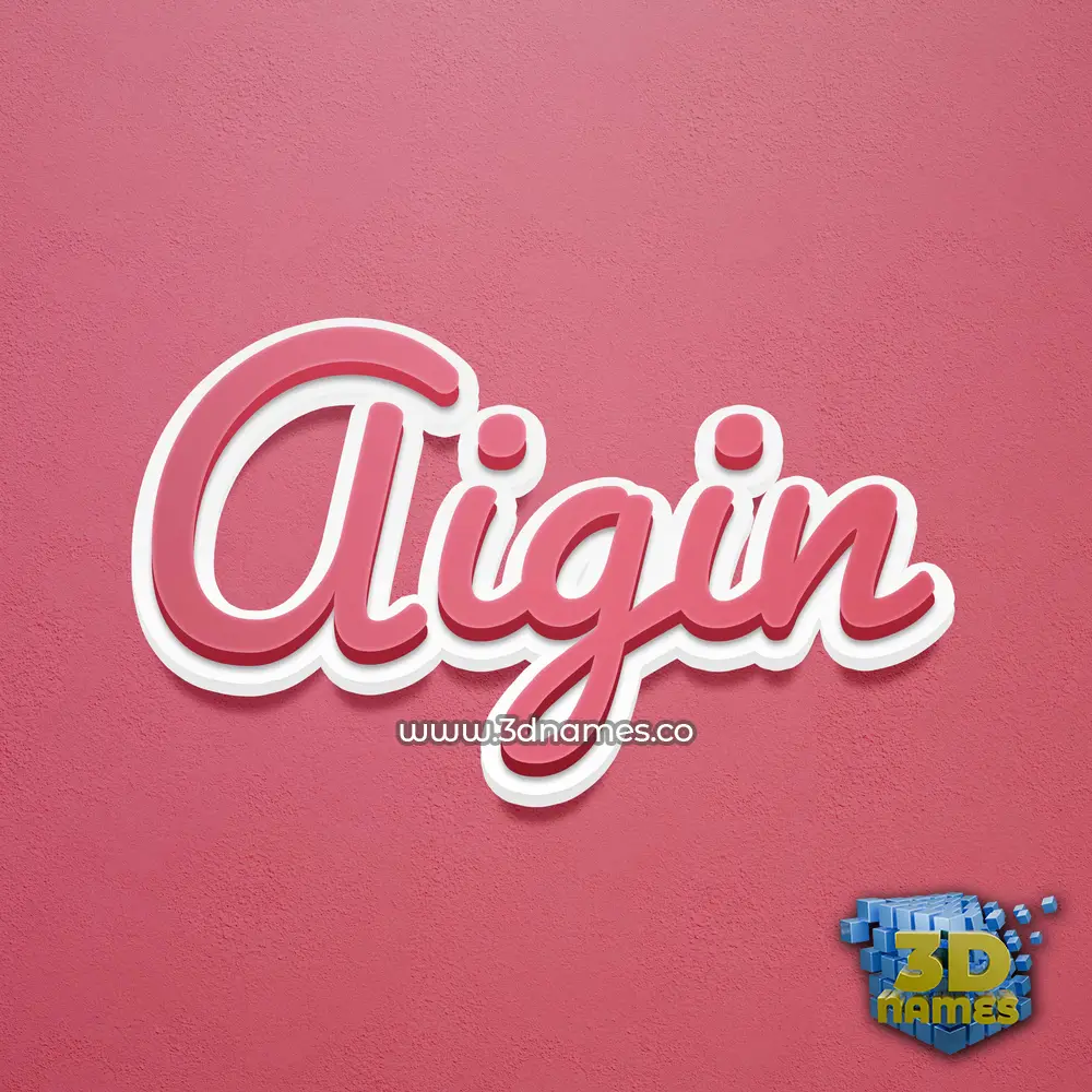 aigin in Red Scribble style - 3D name wallpaper aigin in Red Scribble style - 3D name wallpaper
